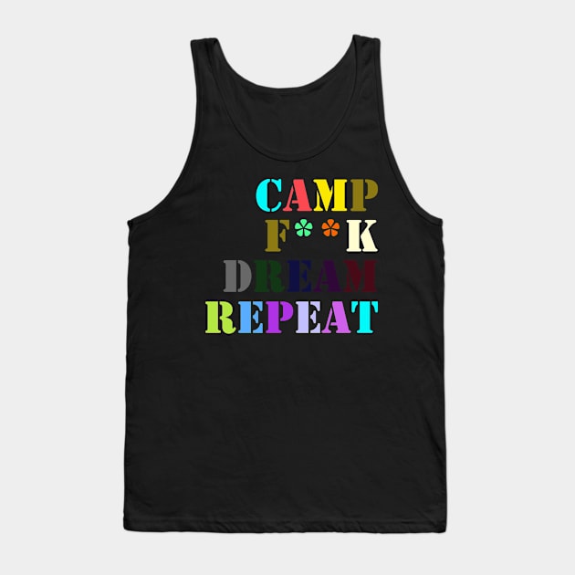 Camping fun cool cute sarcastic Tank Top by Bookshelfsells 